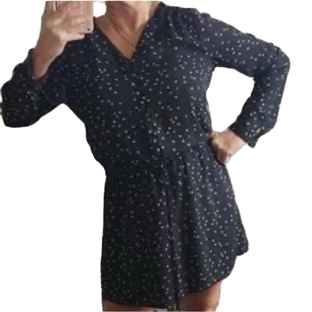 Jasmin & Juliana black floral dress‎ small belted soft goth date night casual